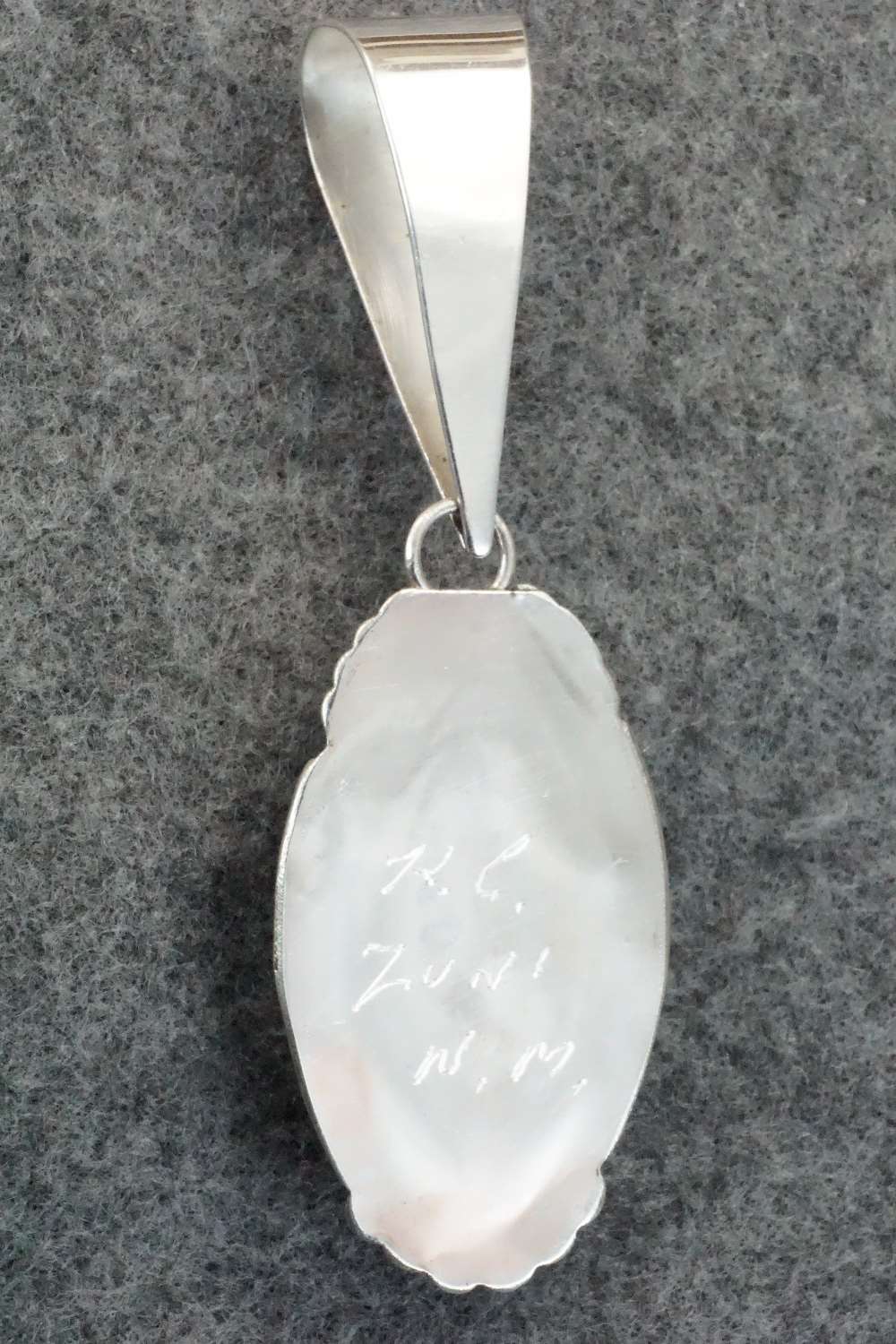 Turquoise & Sterling Silver Pendant - Kenny Calavaza
