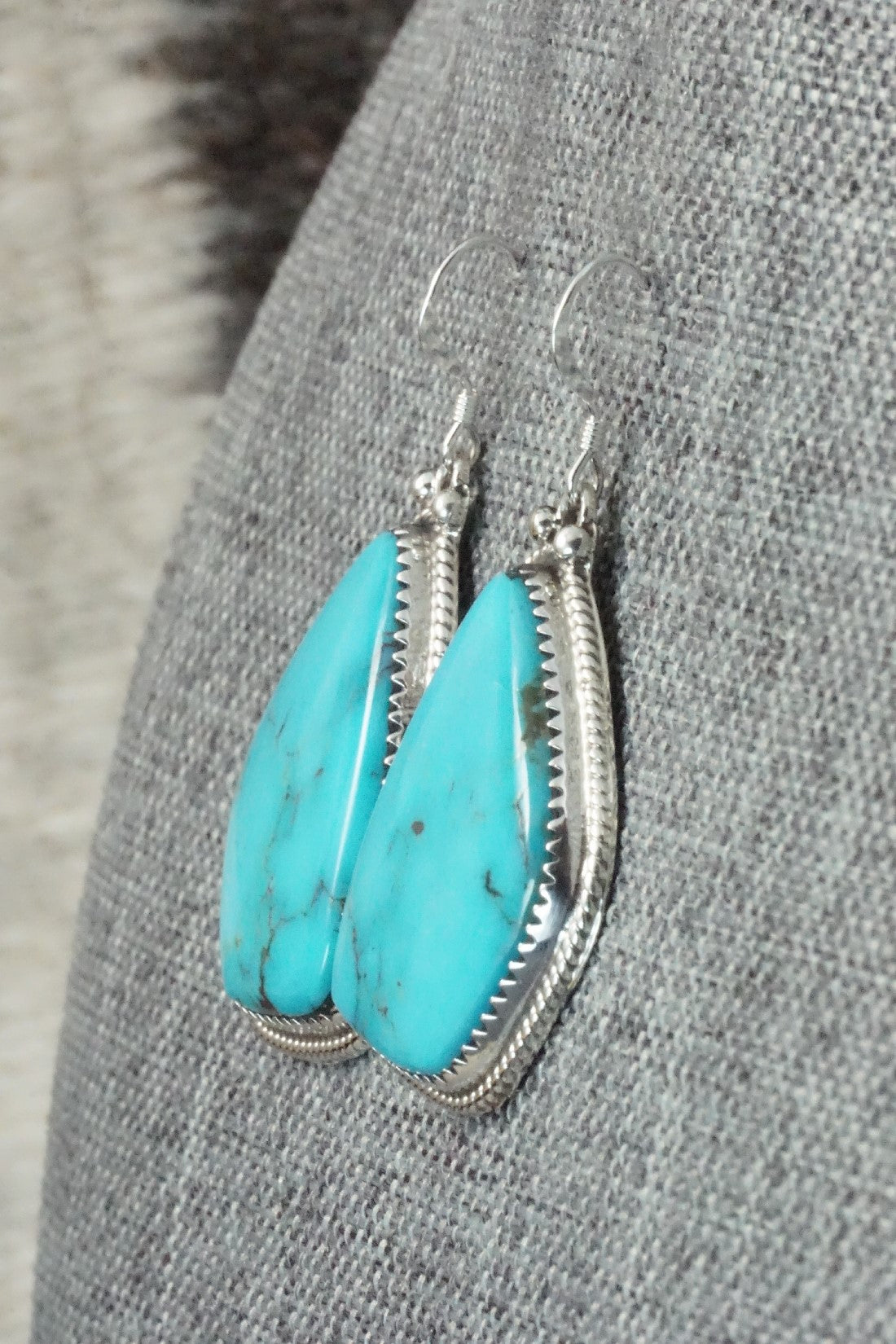 Turquoise and Sterling Silver Earrings - Sharon McCarthy