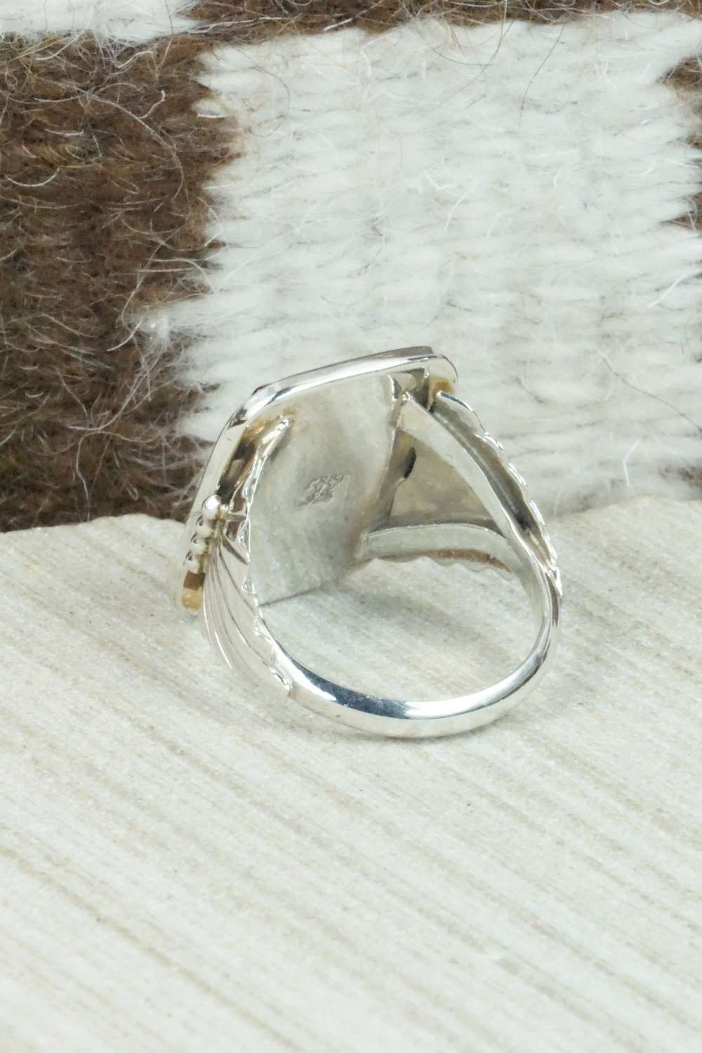 Onyx and Sterling Silver Ring - Jeanette Saunders - Size 11
