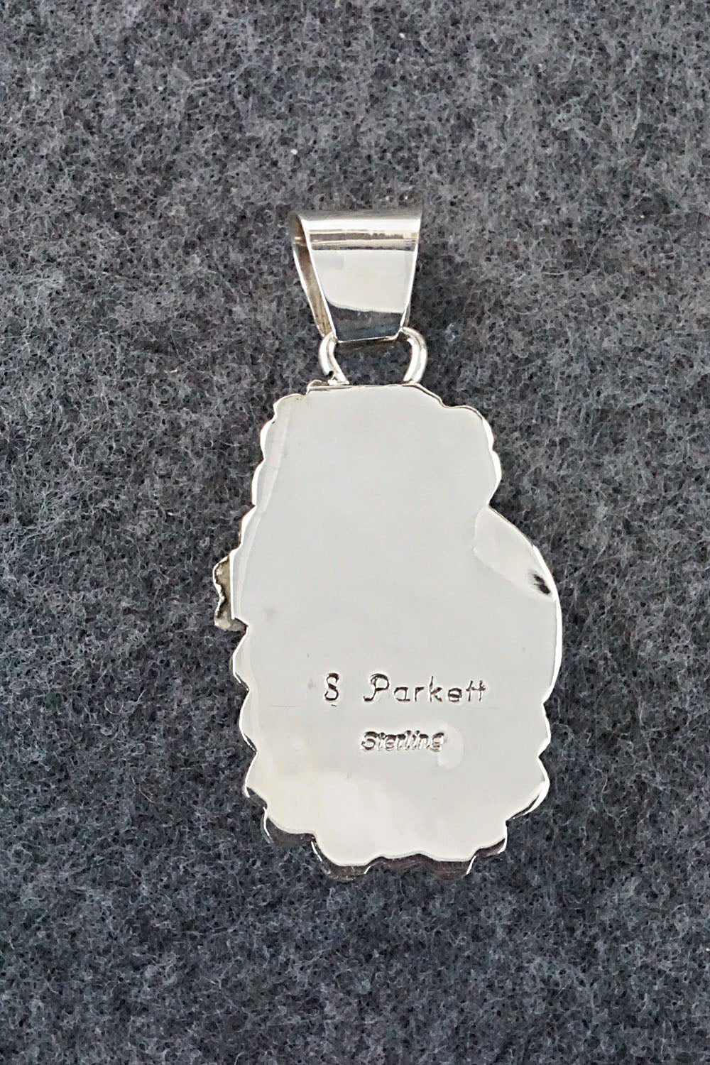 Turquoise, Coral and Sterling Silver Pendant - Sandra Parkett