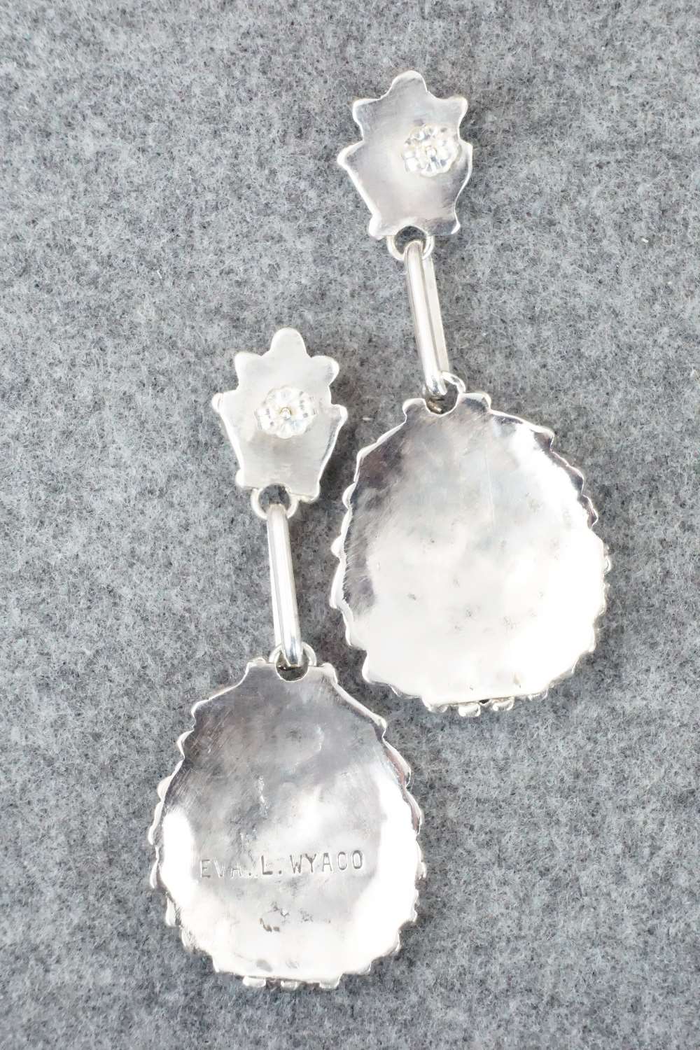 Turquoise & Sterling Silver Earrings - Evangeline Wyaco