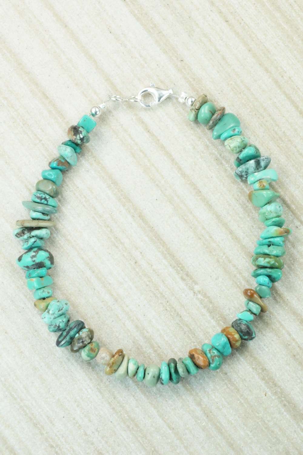 Turquoise & Sterling Silver Bracelet - Doreen Jake