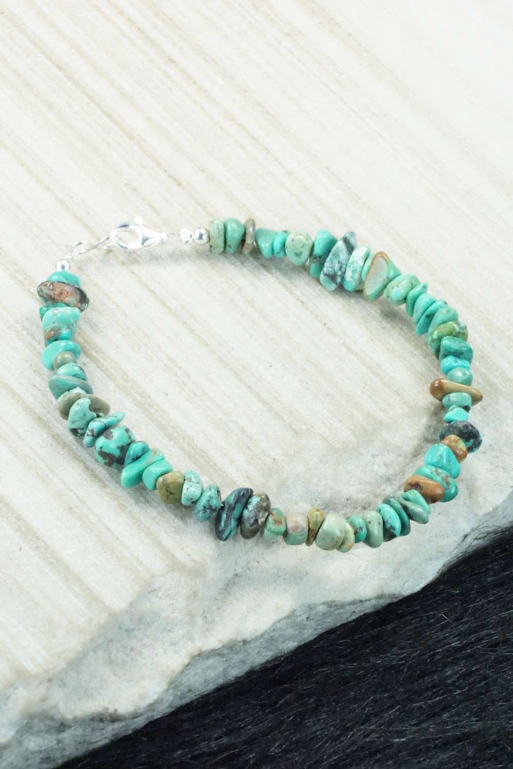Turquoise & Sterling Silver Bracelet - Doreen Jake
