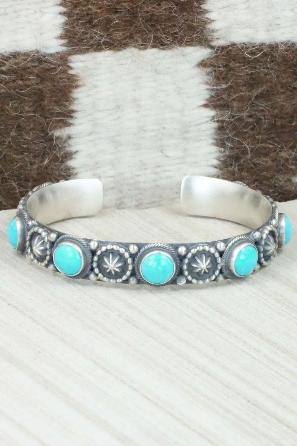 Turquoise & Sterling Silver Bracelet - Bobby Platero