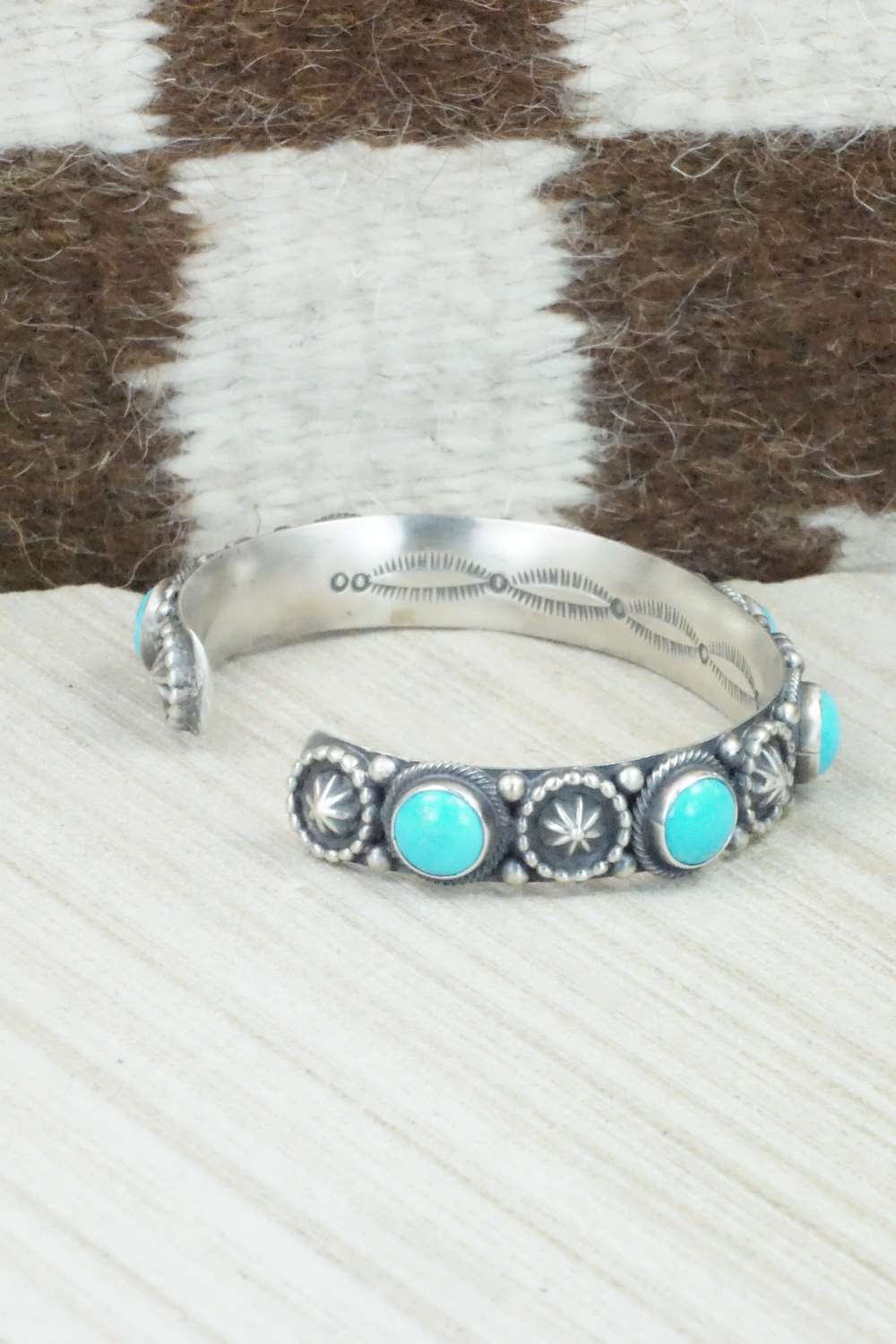 Turquoise & Sterling Silver Bracelet - Bobby Platero