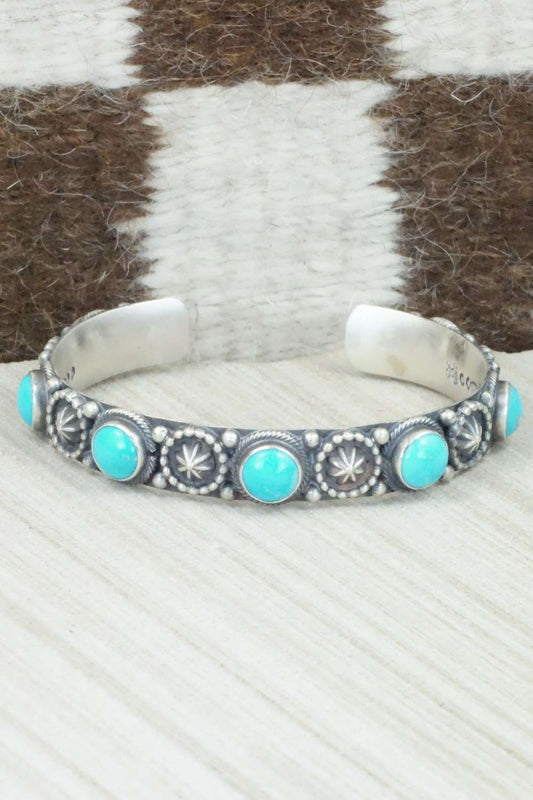 Turquoise & Sterling Silver Bracelet - Bobby Platero