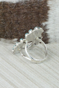 Turquoise & Sterling Silver Ring - Vangie Tsabatsaye - Size 8.25