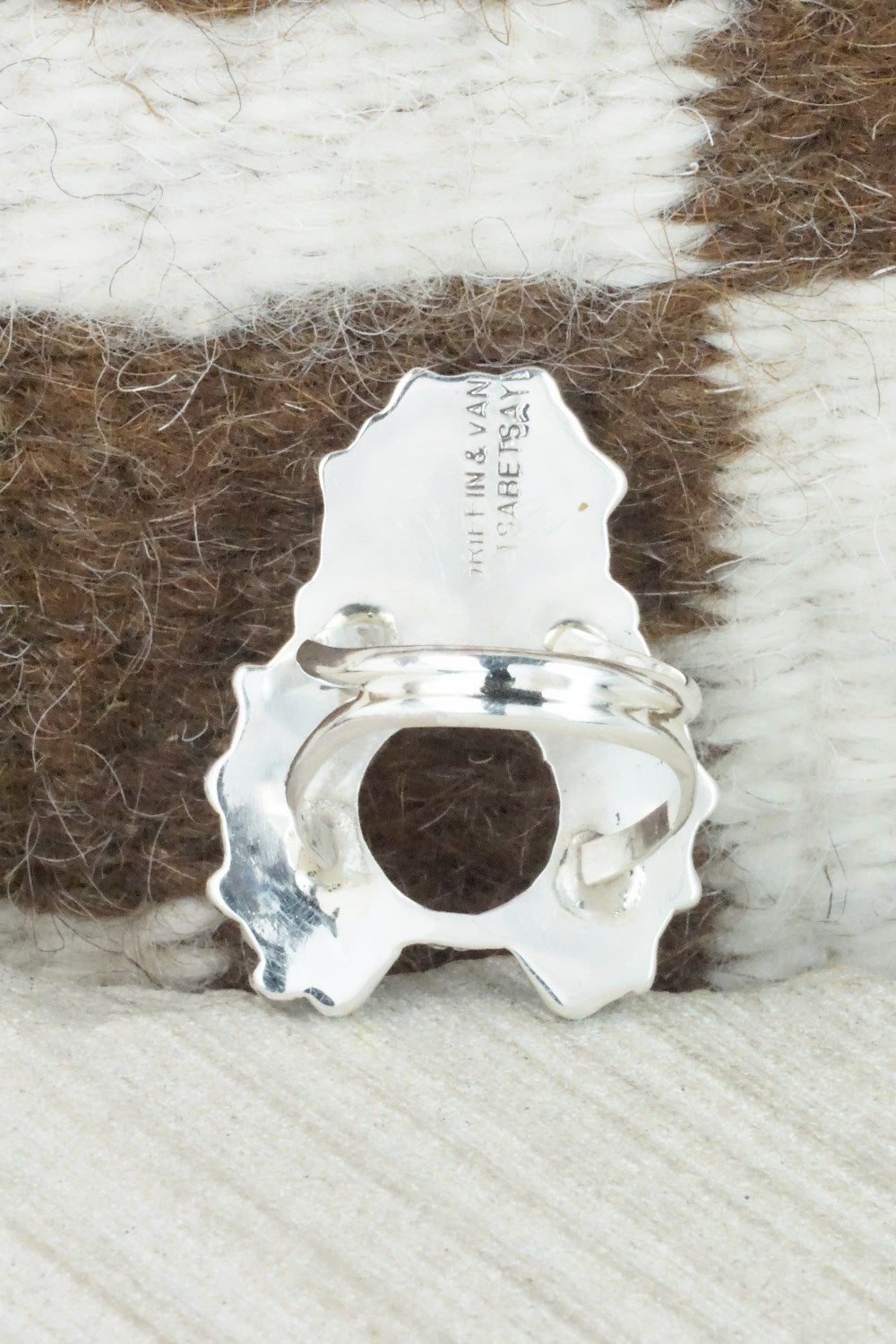 Turquoise & Sterling Silver Ring - Vangie Tsabatsaye - Size 6.75