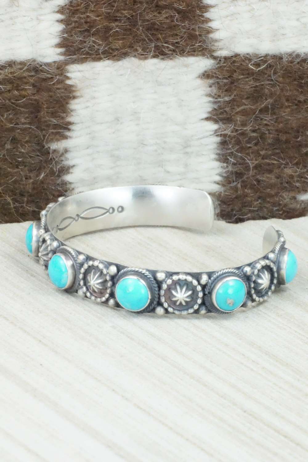 Turquoise & Sterling Silver Bracelet - Bobby Platero