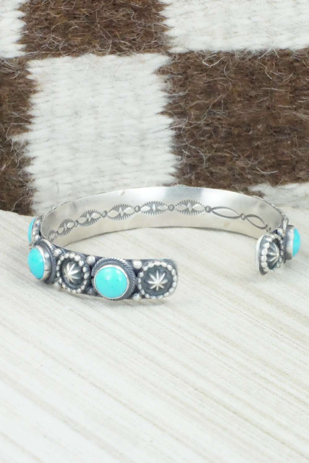 Turquoise & Sterling Silver Bracelet - Bobby Platero