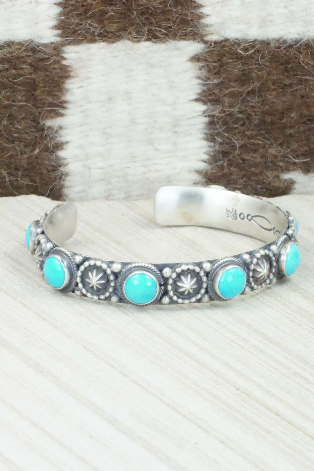 Turquoise & Sterling Silver Bracelet - Bobby Platero