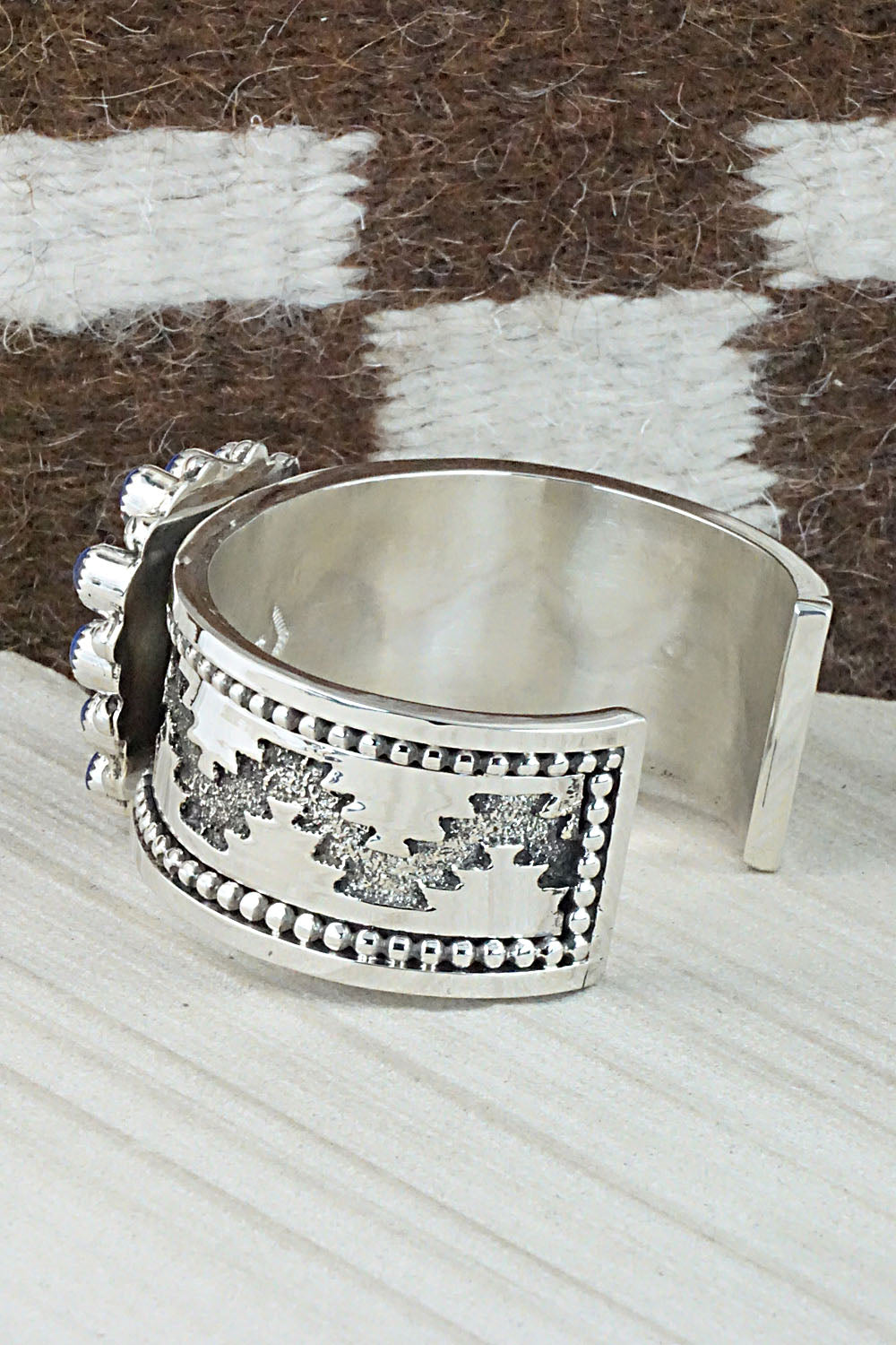 Turquoise, Lapis & Sterling Silver Bracelet - Sandra Parkett