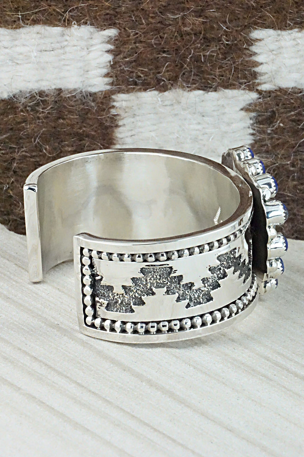Turquoise, Lapis & Sterling Silver Bracelet - Sandra Parkett
