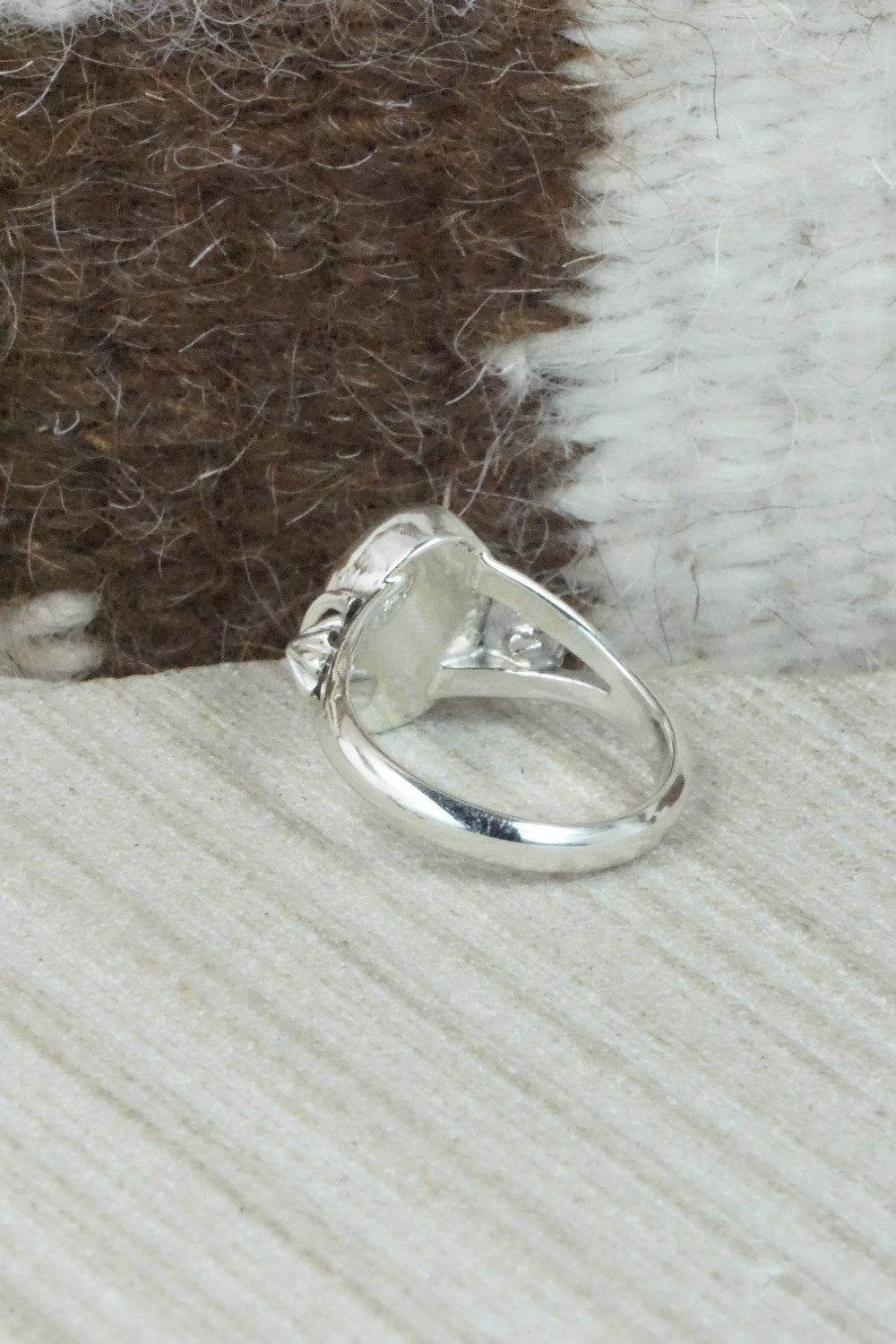 Turquoise & Sterling Silver Ring - Andrew Vandever - Size 6.5