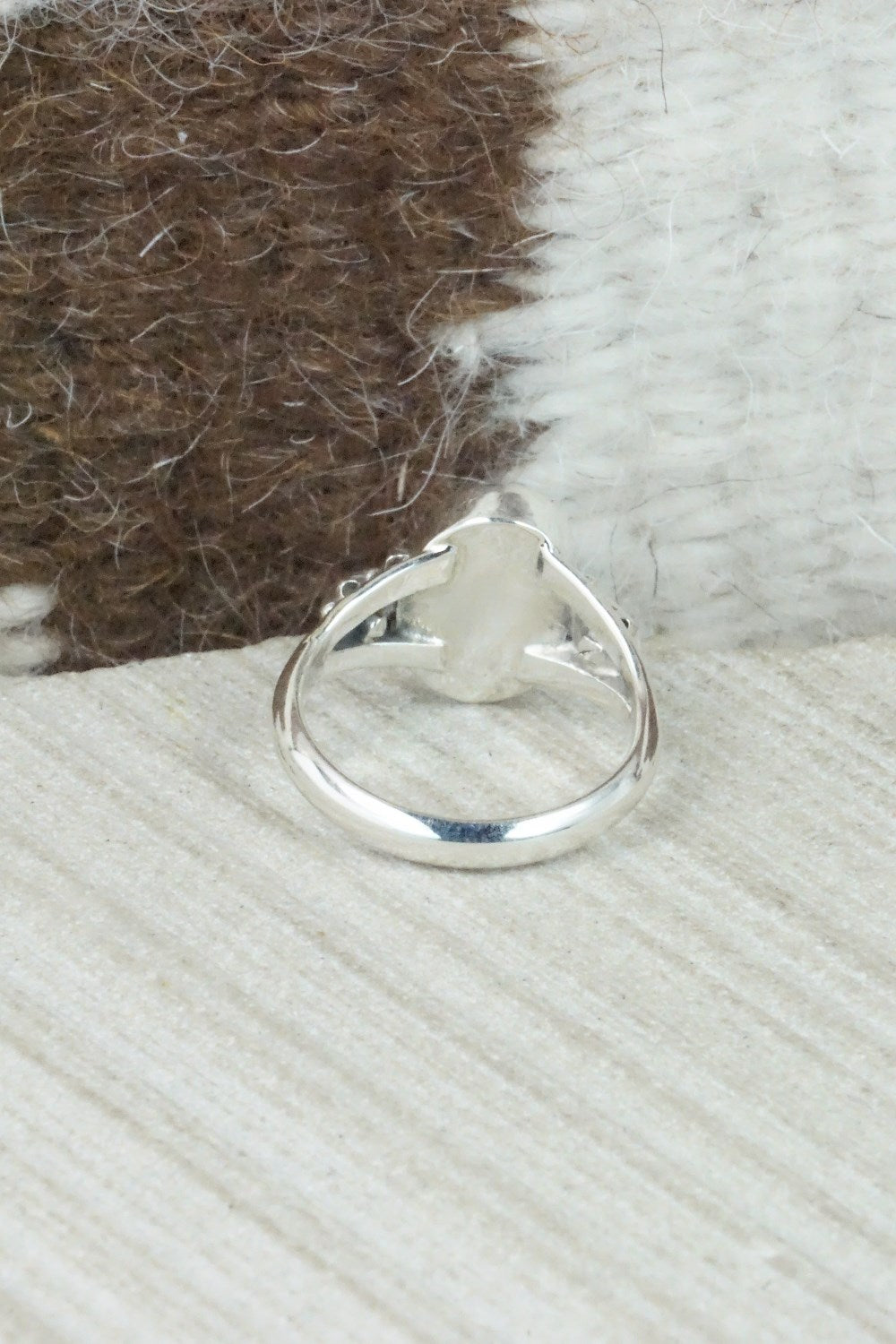 Turquoise & Sterling Silver Ring - Andrew Vandever - Size 6.5