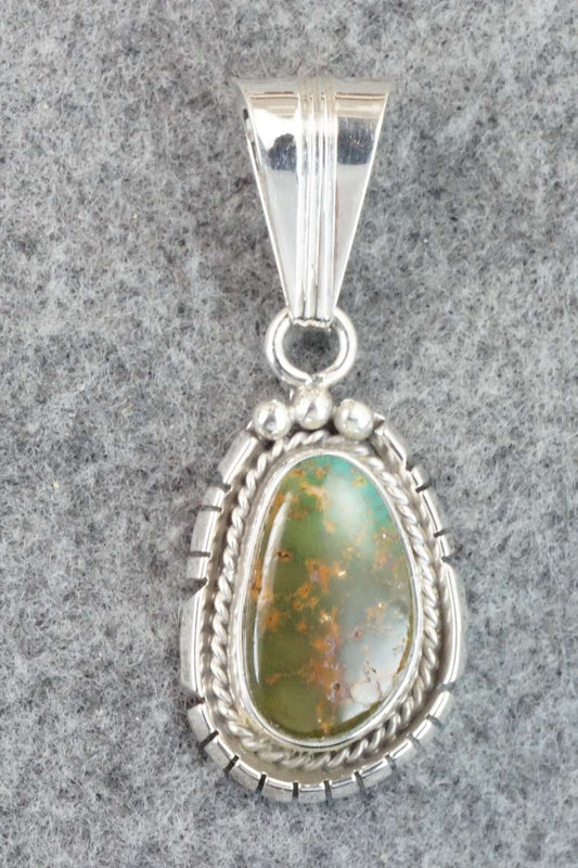 Turquoise & Sterling Silver Pendant - Samuel Yellowhair