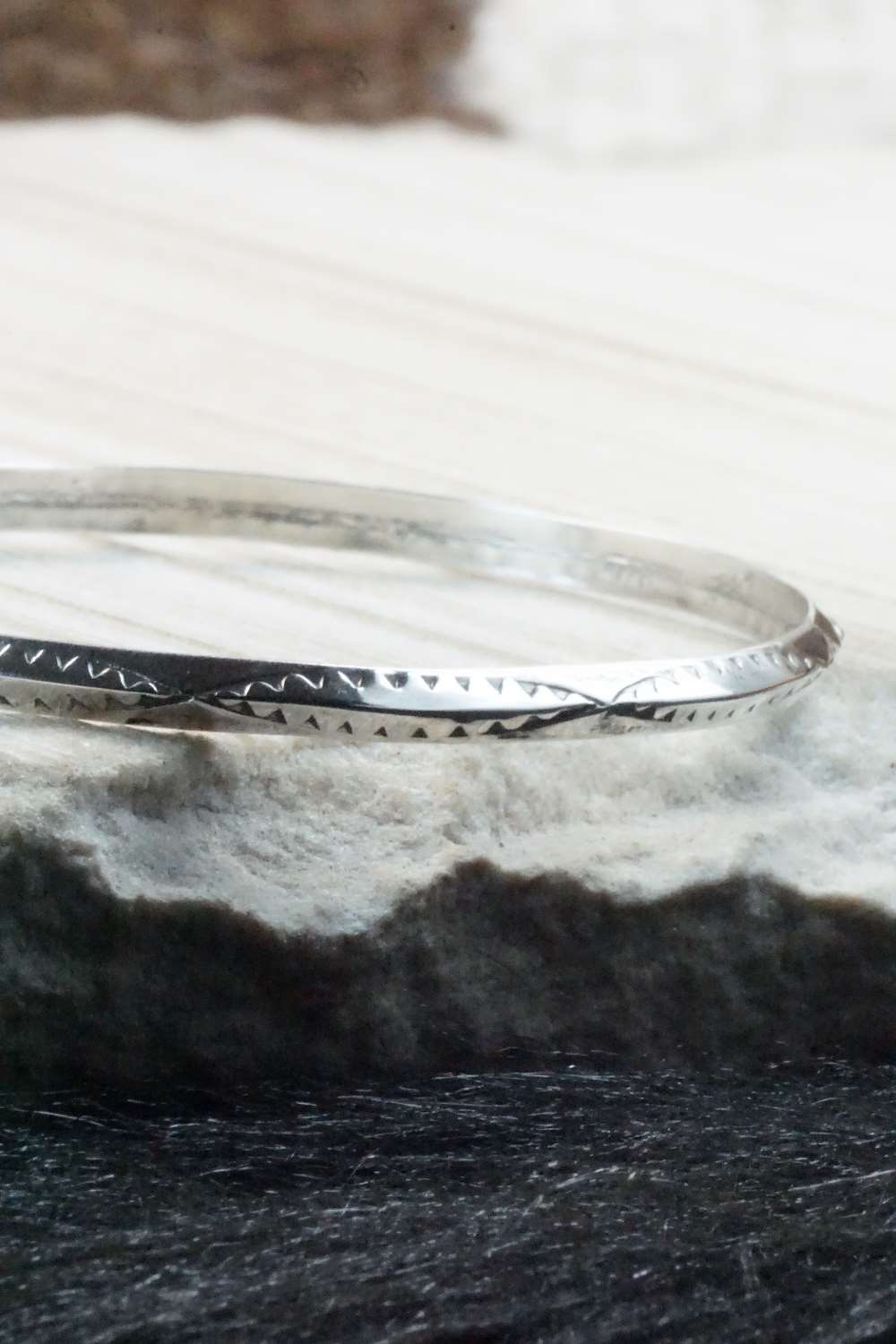 Sterling Silver Bangle Cuff - Elaine Tahe
