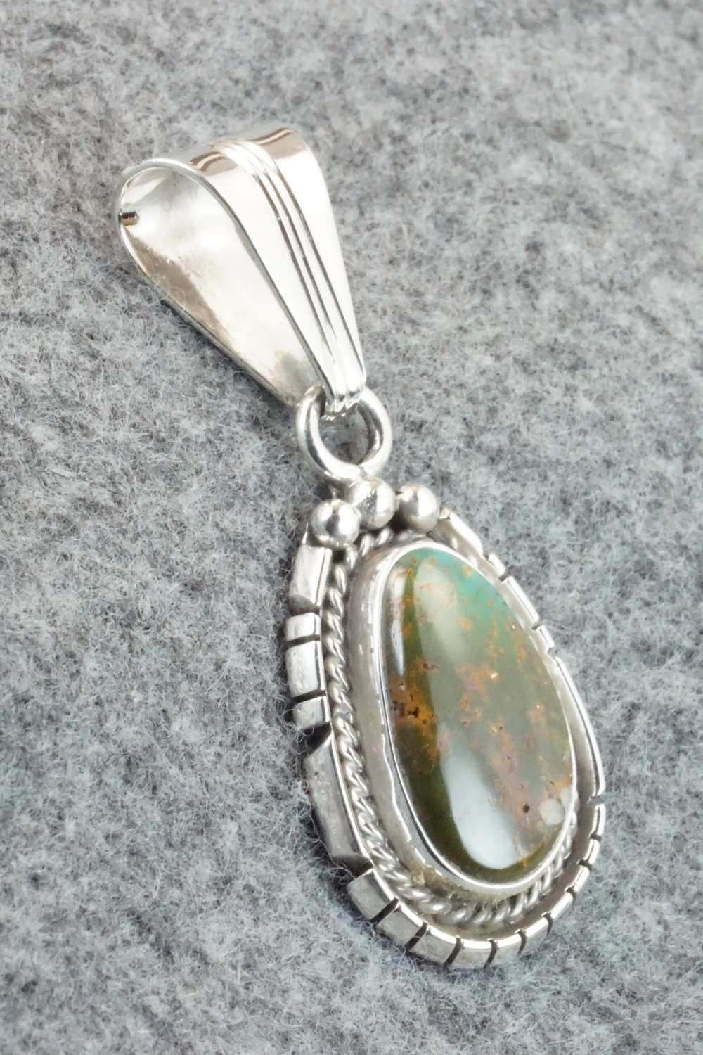Turquoise & Sterling Silver Pendant - Samuel Yellowhair