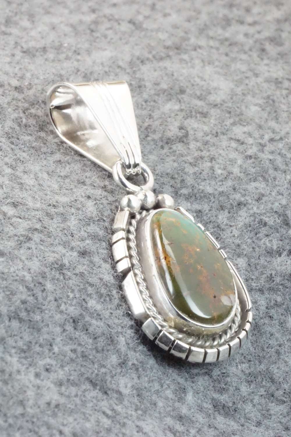 Turquoise & Sterling Silver Pendant - Samuel Yellowhair