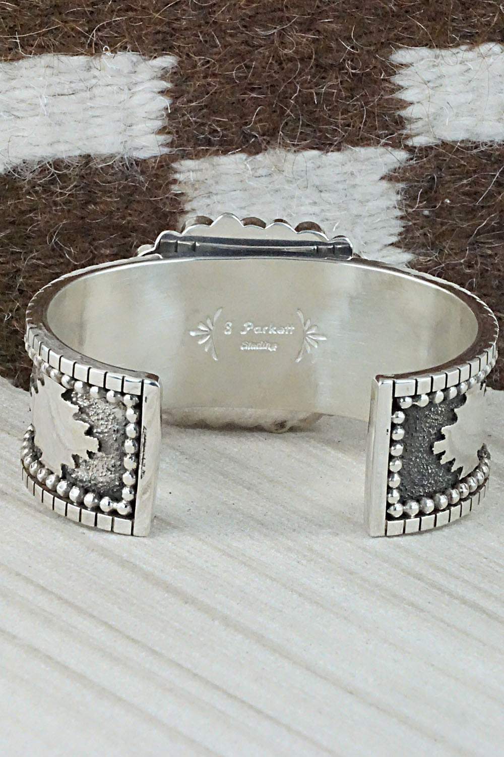 Turquoise, Spiny Oyster & Sterling Silver Bracelet - Sandra Parkett