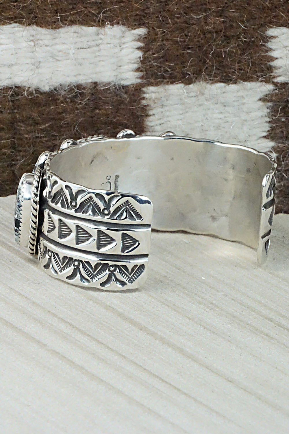 White Buffalo & Sterling Silver Bracelet - Elroy Chavez