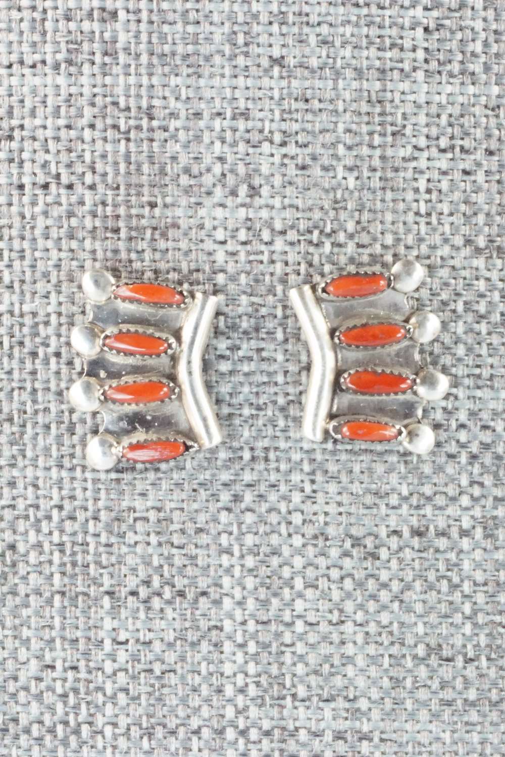 Coral & Sterling Silver Necklace Set - M Solomon
