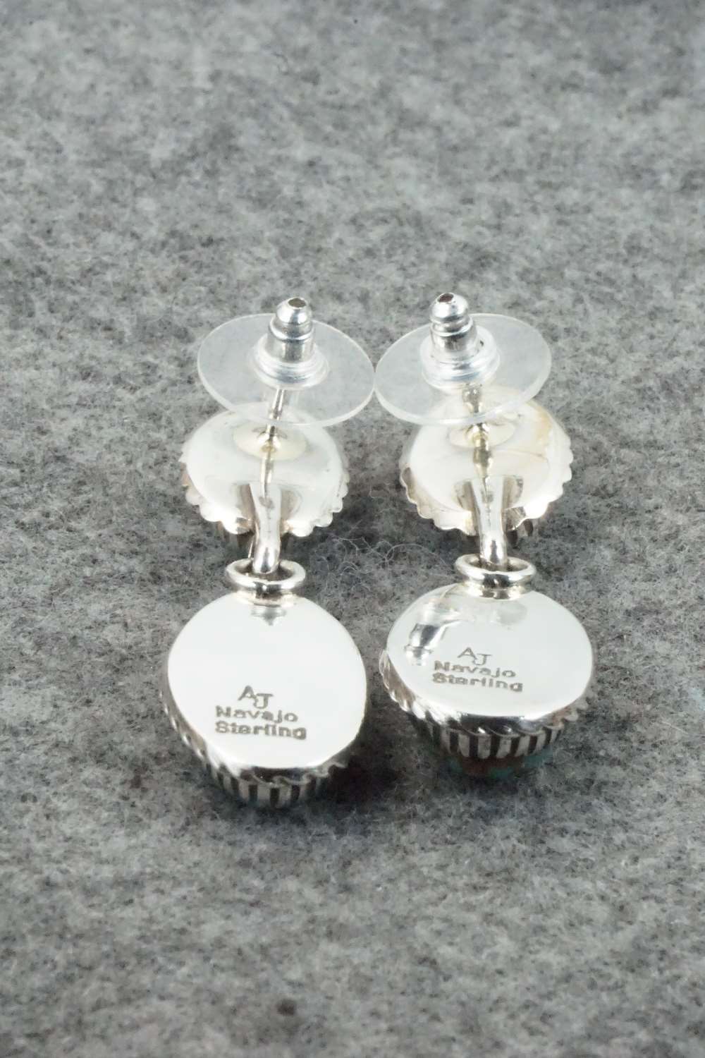 Turquoise & Sterling Silver Earrings - Alvin Joe