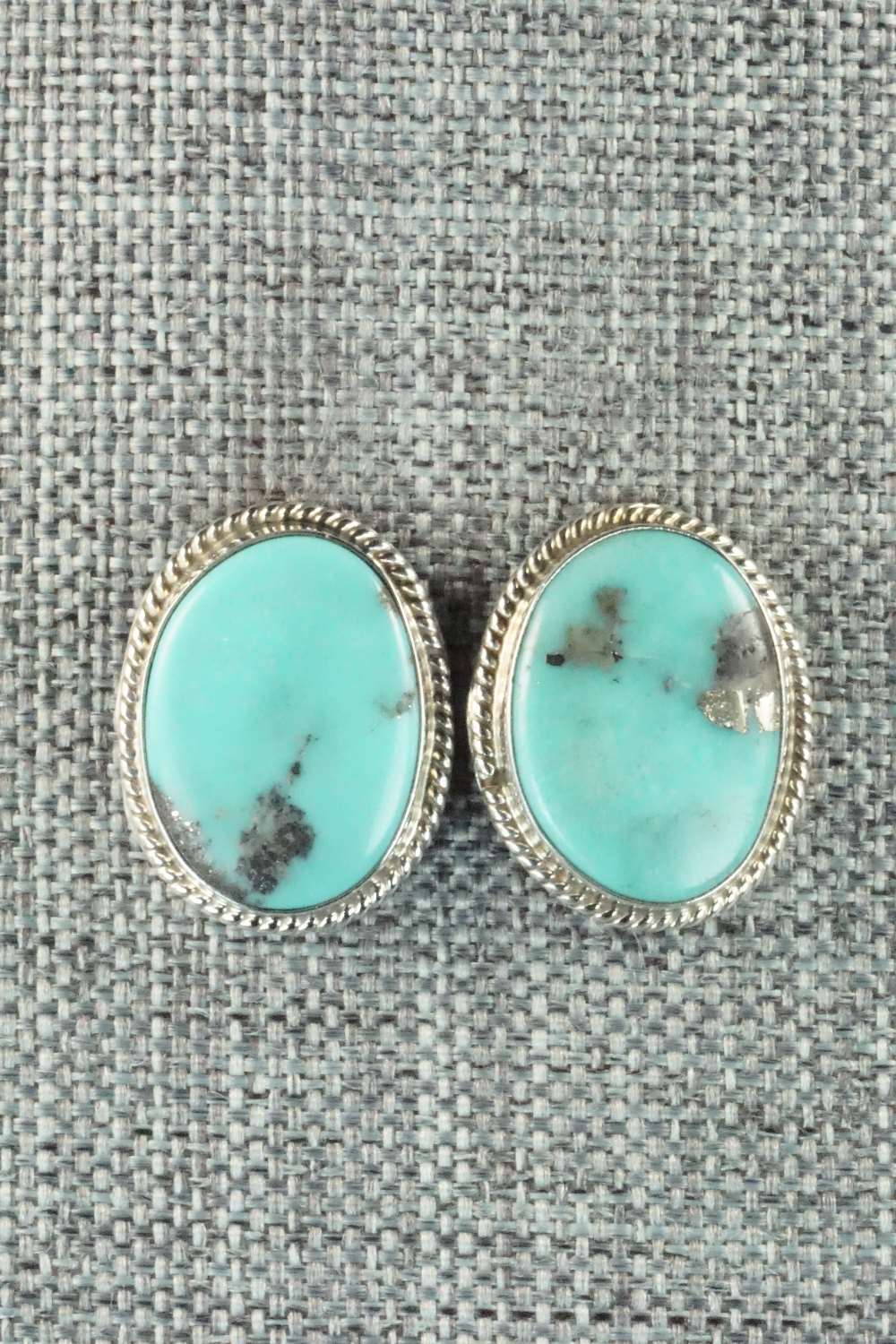 Turquoise & Sterling Silver Earrings - Verley Betone