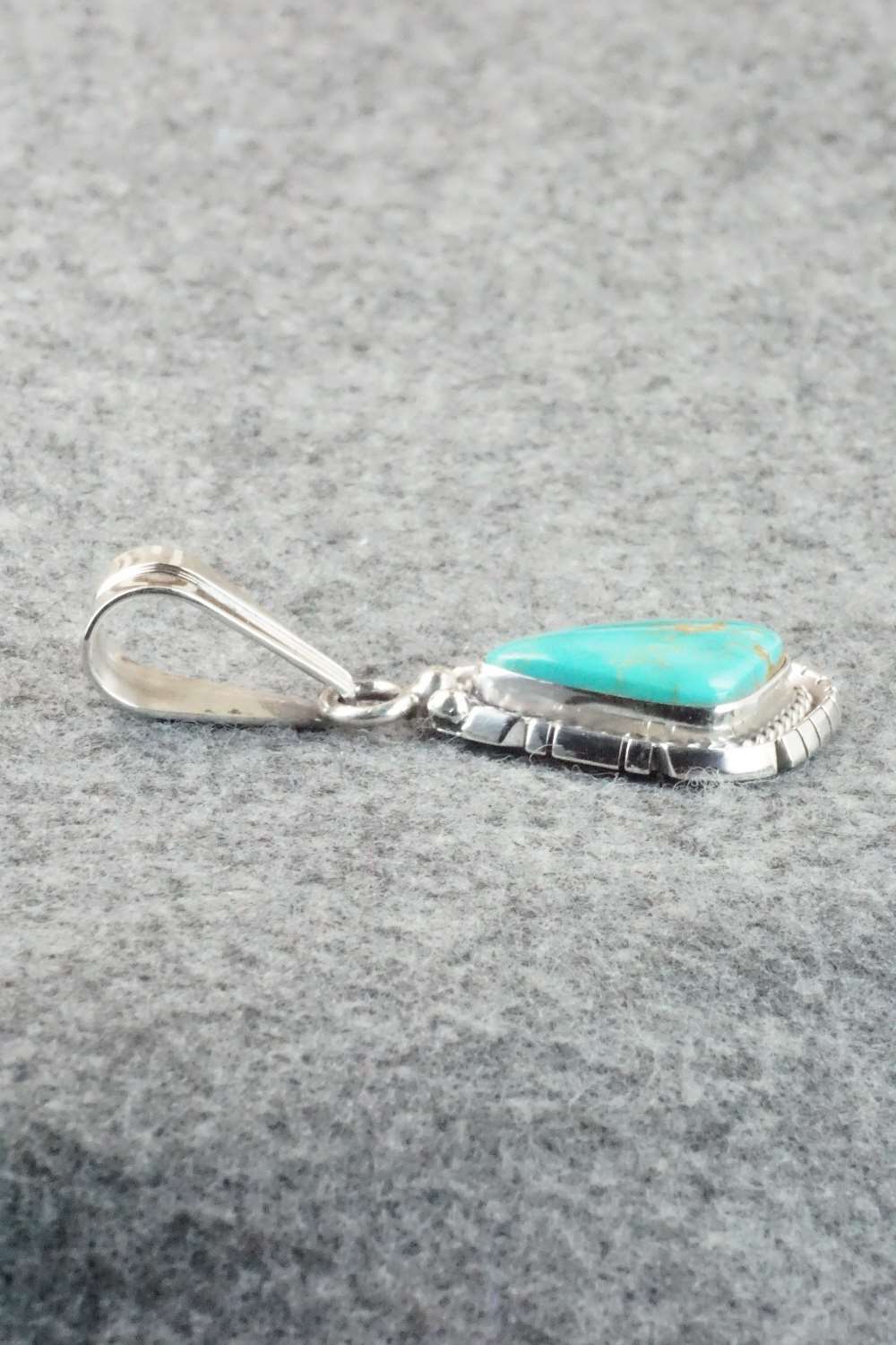 Turquoise & Sterling Silver Pendant - Samuel Yellowhair