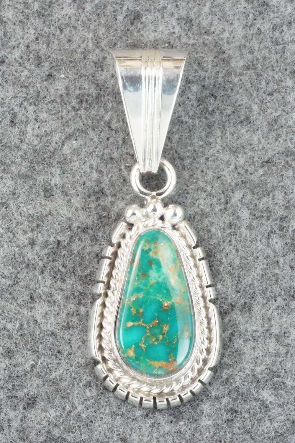 Turquoise & Sterling Silver Pendant - Samuel Yellowhair