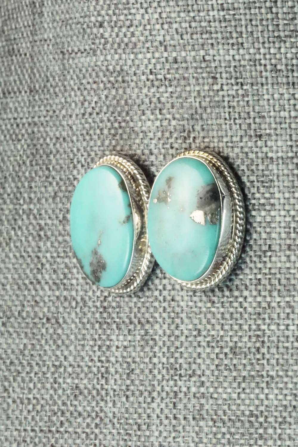 Turquoise & Sterling Silver Earrings - Verley Betone