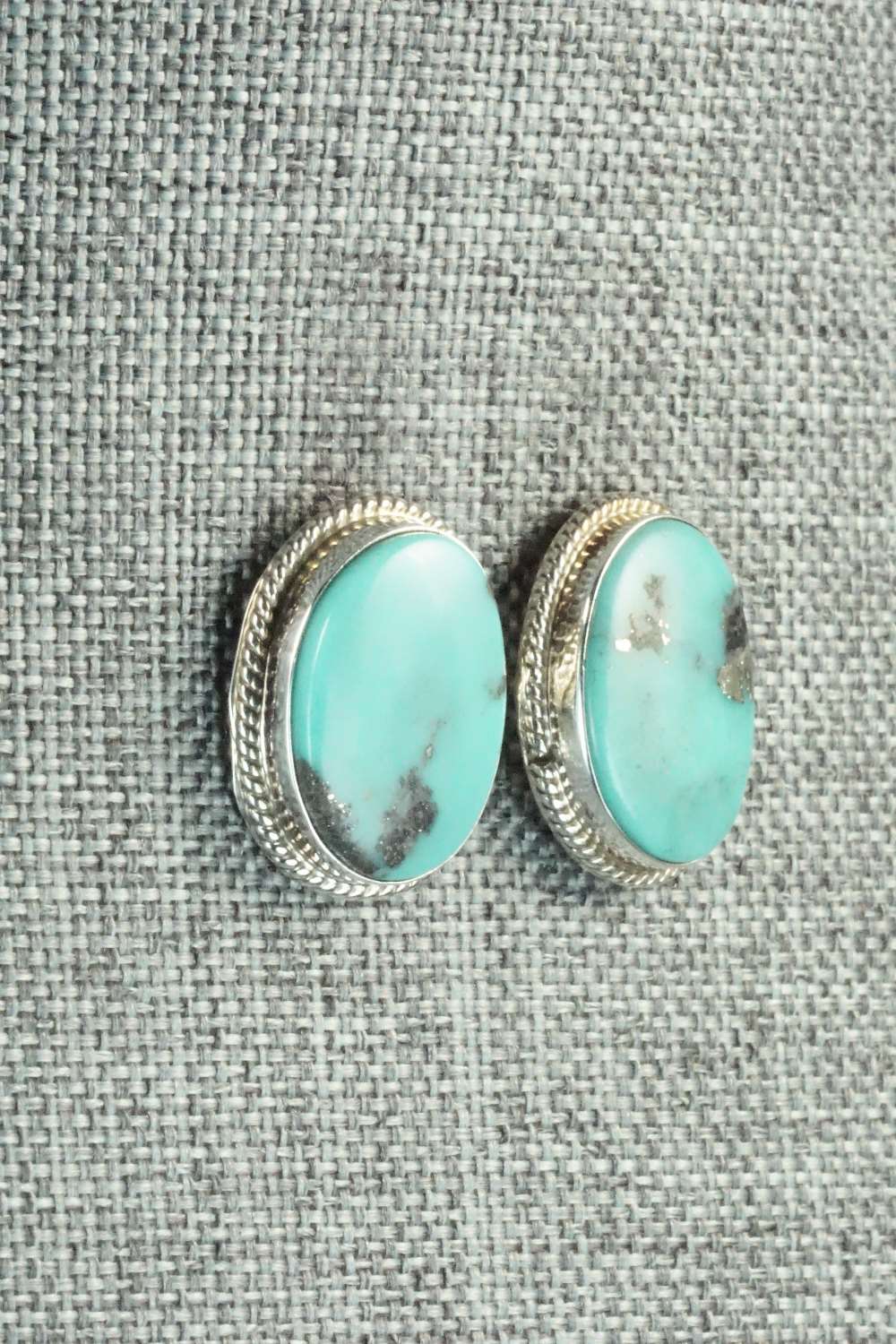 Turquoise & Sterling Silver Earrings - Verley Betone