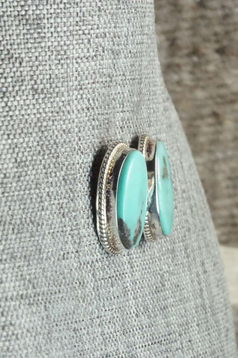 Turquoise & Sterling Silver Earrings - Verley Betone