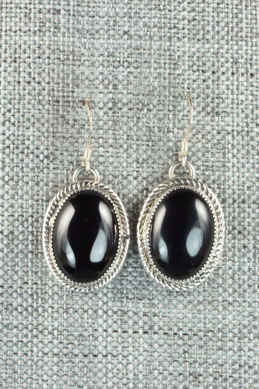 Onyx & Sterling Silver Earrings - Sheena Jack