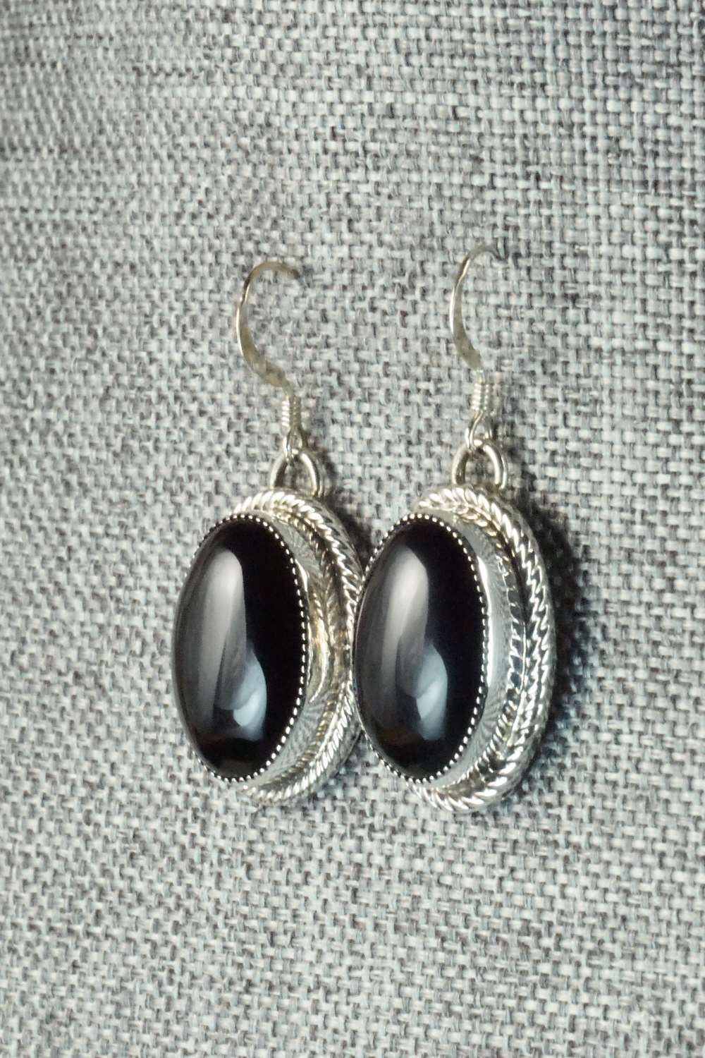 Onyx & Sterling Silver Earrings - Sheena Jack