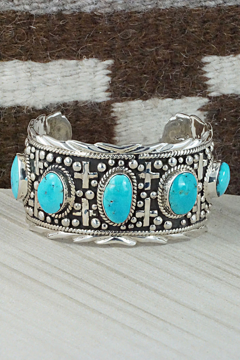 Turquoise & Sterling Silver Bracelet - Vernon Johnson