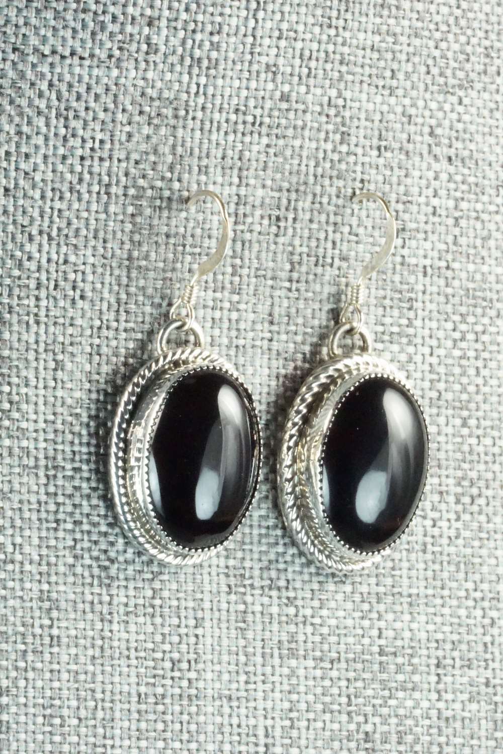 Onyx & Sterling Silver Earrings - Sheena Jack