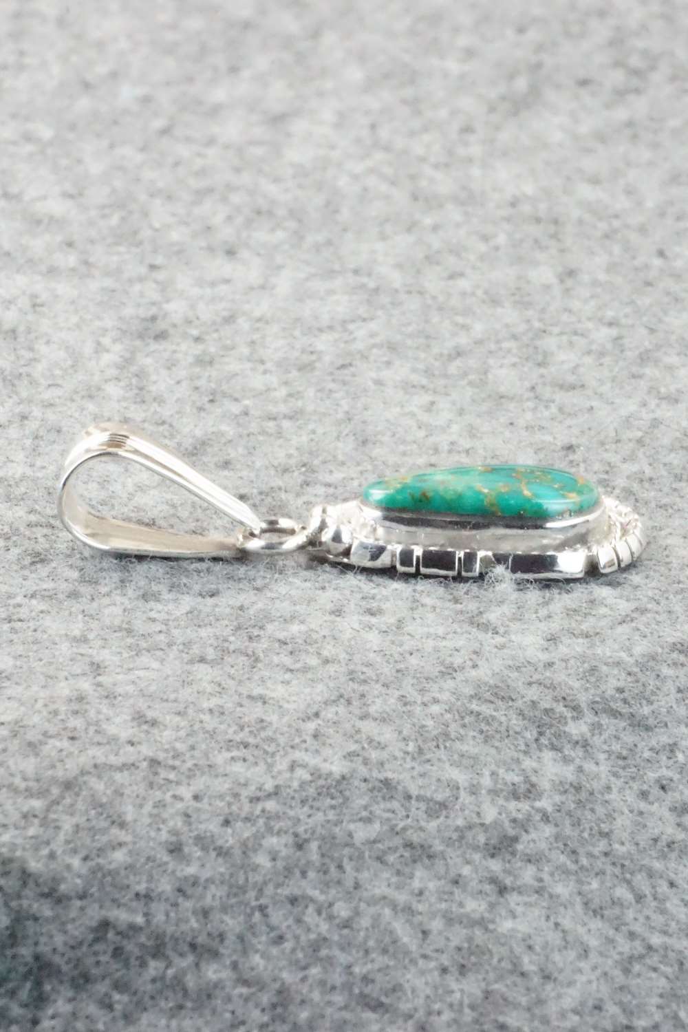 Turquoise & Sterling Silver Pendant - Samuel Yellowhair