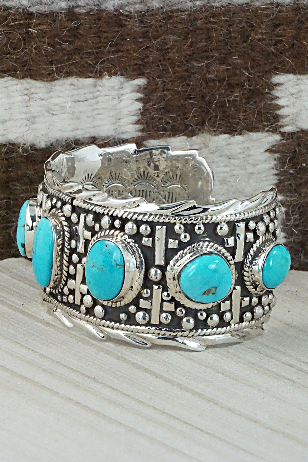 Turquoise & Sterling Silver Bracelet - Vernon Johnson