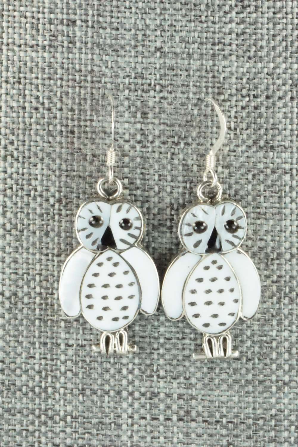 Mother of Pearl & Sterling Silver Earrings - Reginda Kallestewa