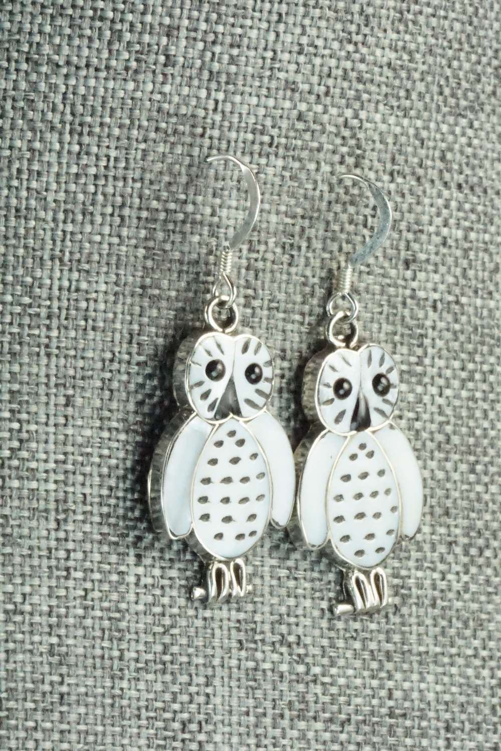 Mother of Pearl & Sterling Silver Earrings - Reginda Kallestewa