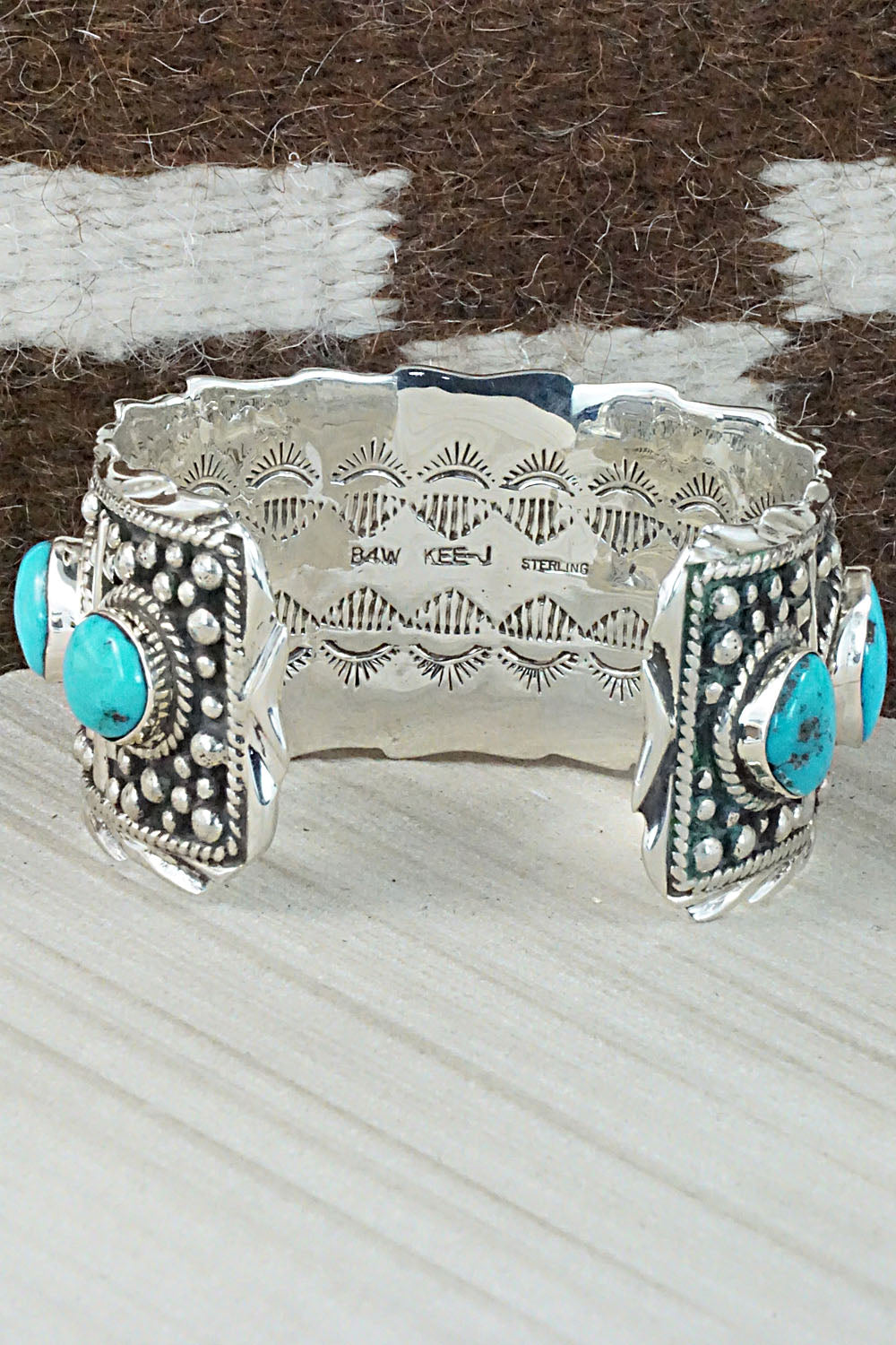 Turquoise & Sterling Silver Bracelet - Vernon Johnson