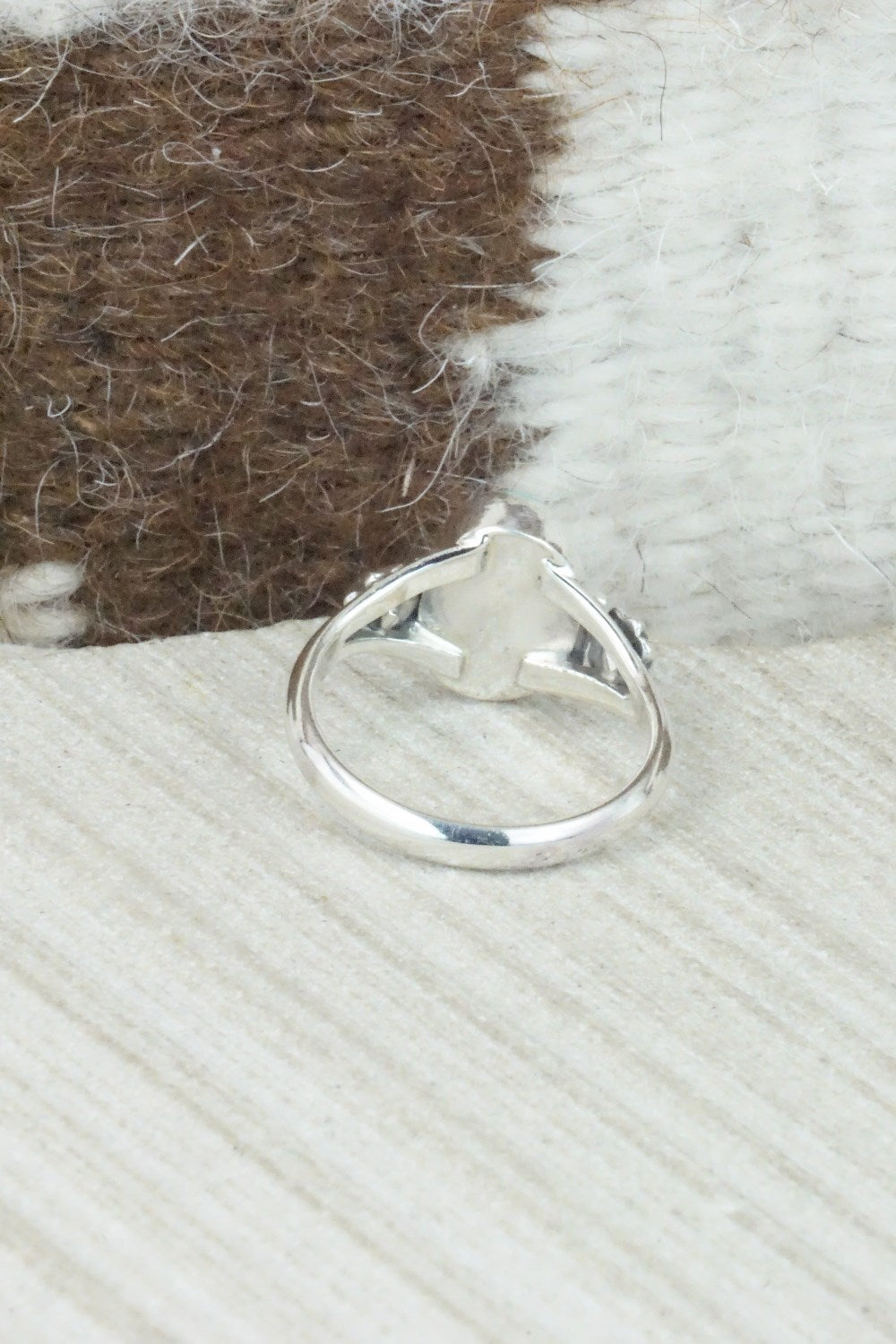 Turquoise & Sterling Silver Ring - Andrew Vandever - Size 8.5