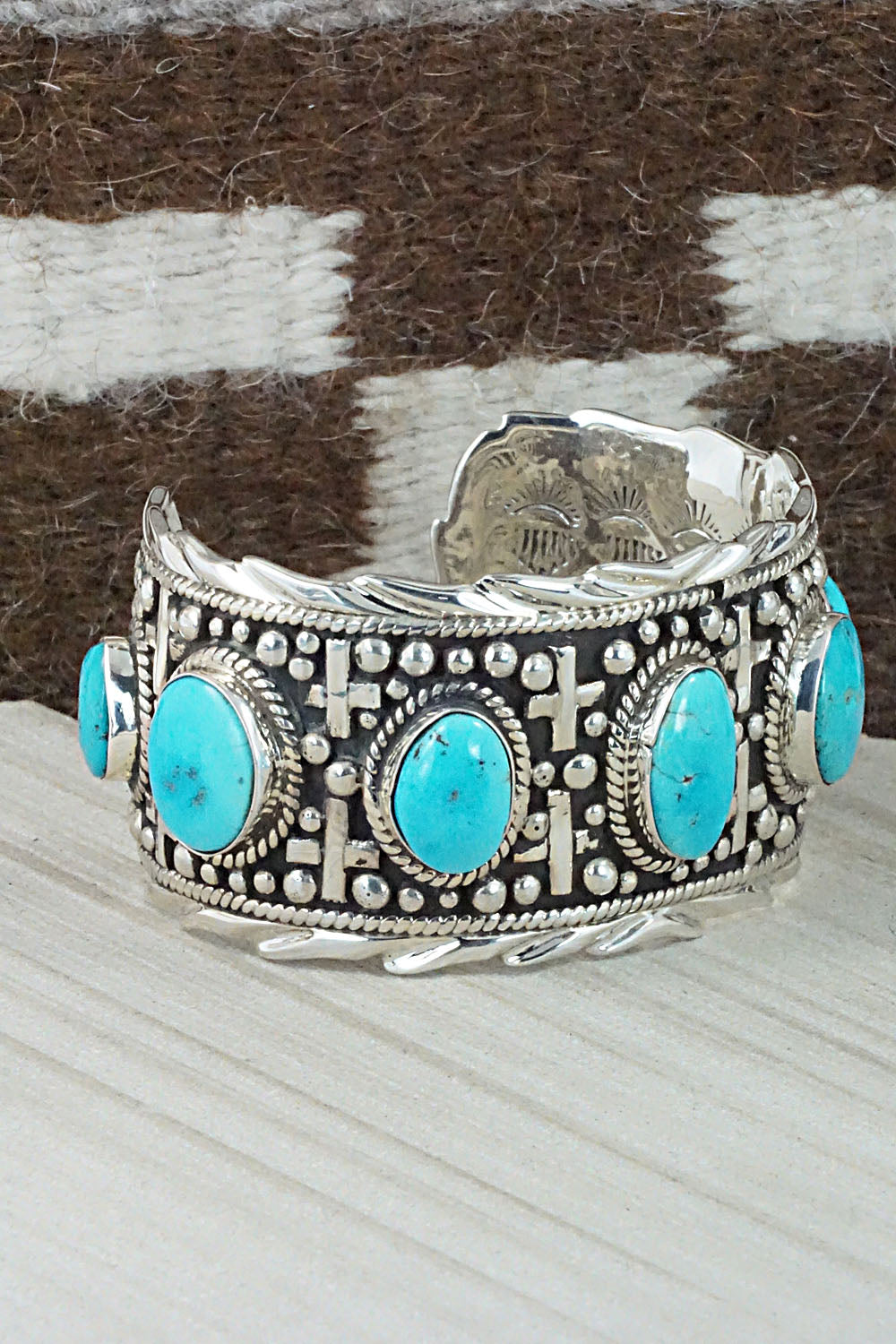 Turquoise & Sterling Silver Bracelet - Vernon Johnson