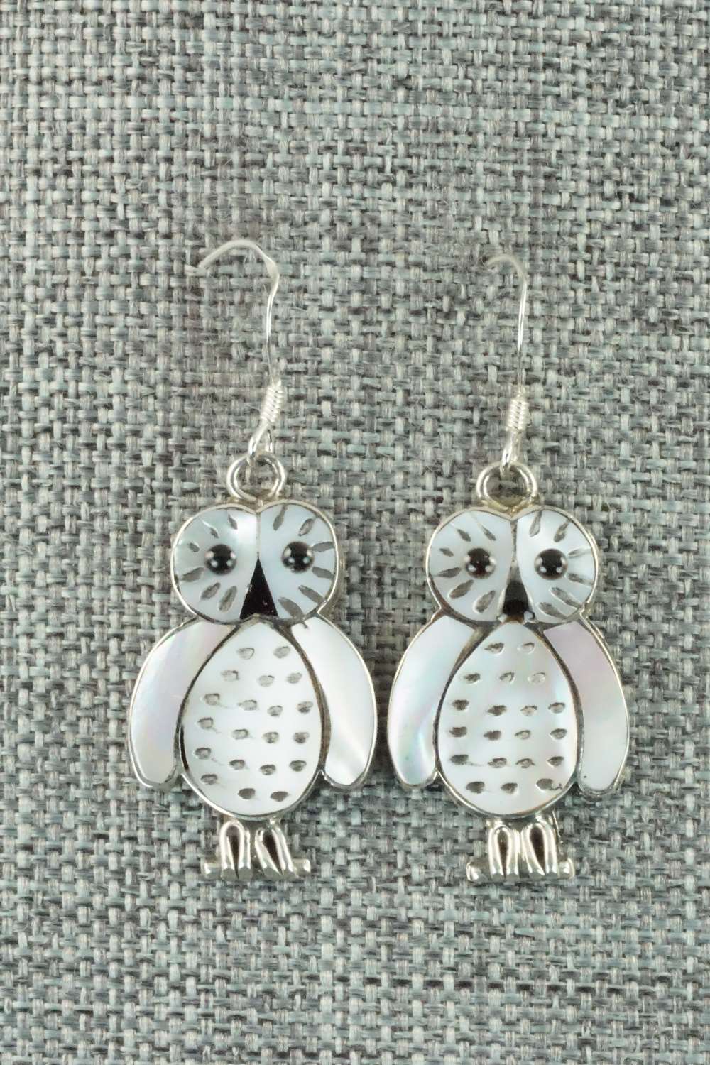 Mother of Pearl & Sterling Silver Earrings - Reginda Kallestewa