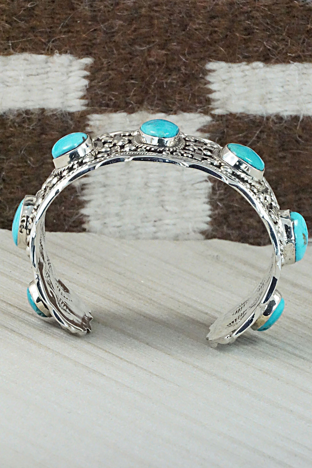 Turquoise & Sterling Silver Bracelet - Vernon Johnson