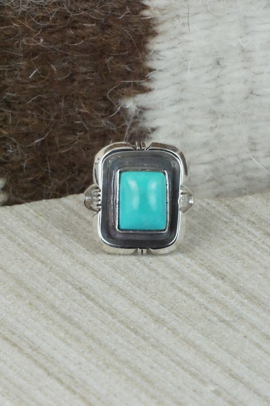 Turquoise & Sterling Silver Ring - Mark Barney - Size 6