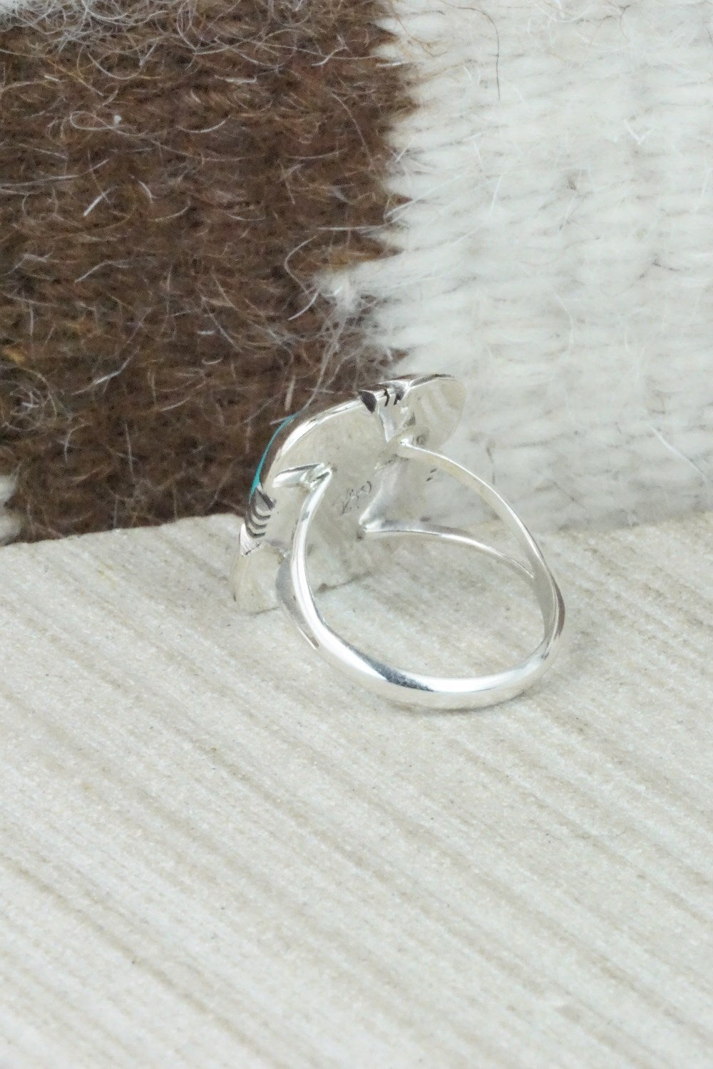 Turquoise & Sterling Silver Ring - Mark Barney - Size 6