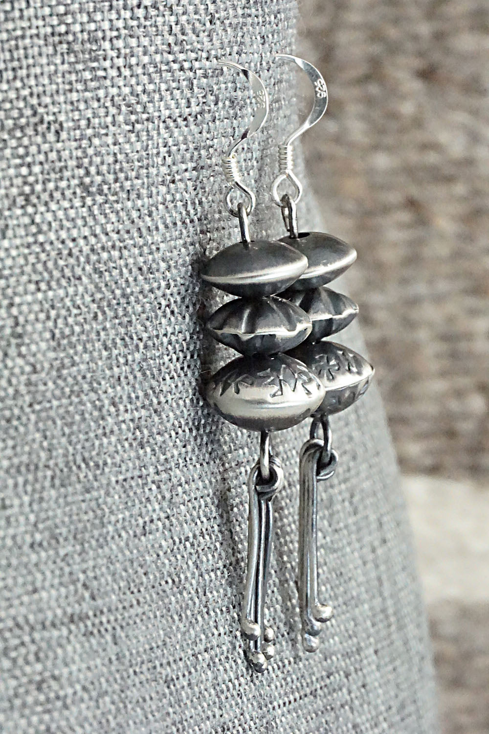 Sterling Silver Navajo Pearl Earrings - Presley Haley