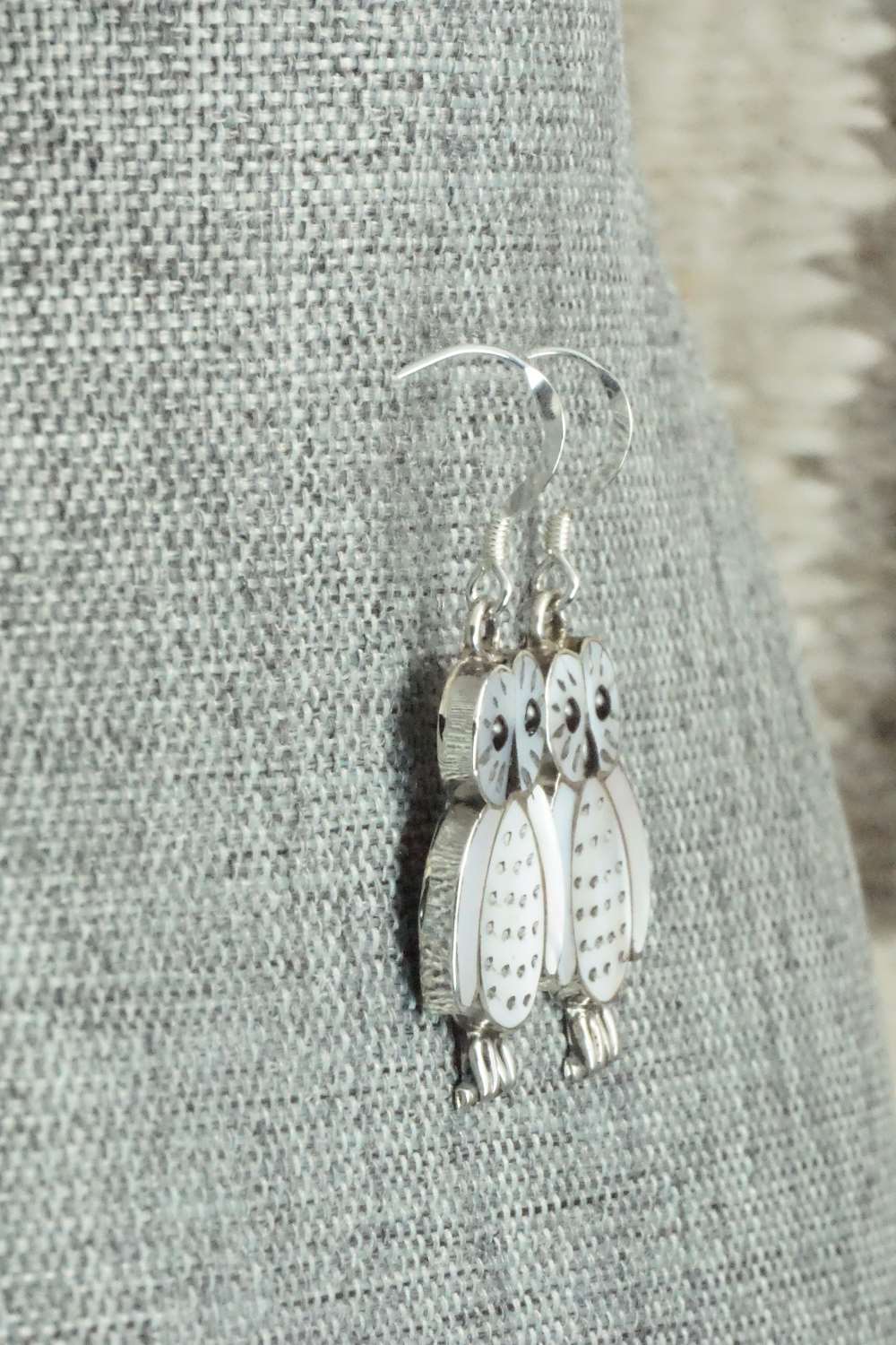 Mother of Pearl & Sterling Silver Earrings - Reginda Kallestewa